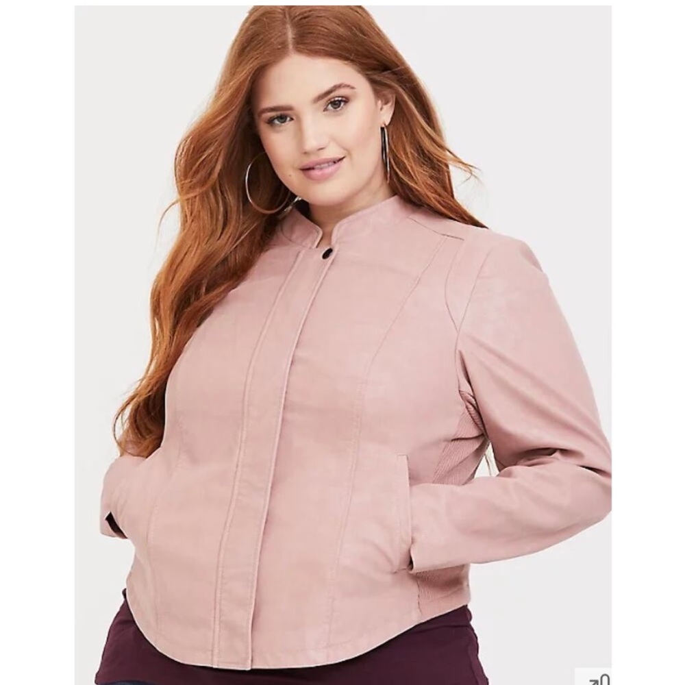 Torrid Blush Leather Jacket